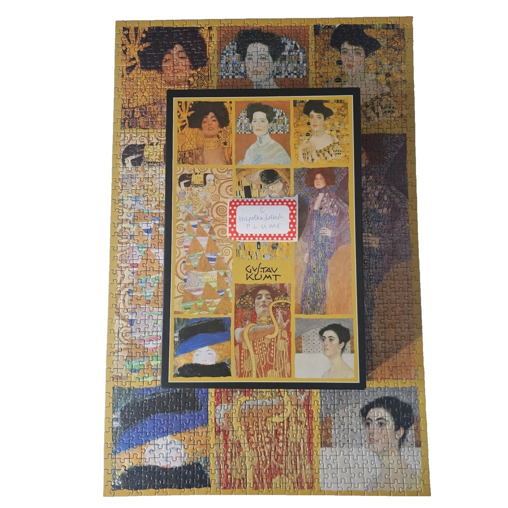 Gustav Klimt Ladies Puzzle 1000 Piece Piatnik Austria Jigsaw 26.5x 17.4 COMPLETE